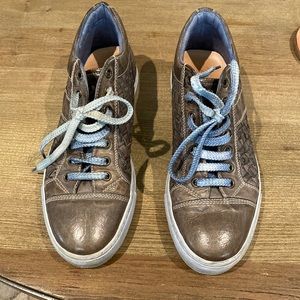 Beautiful ostrich handmade Italian woman sneakers